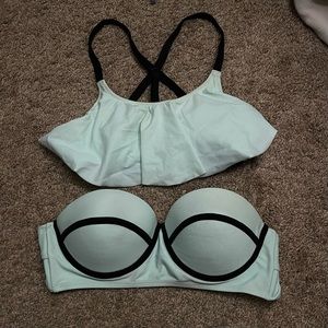 PINK Light Blue Bikini Swim Tops- 2 for 1